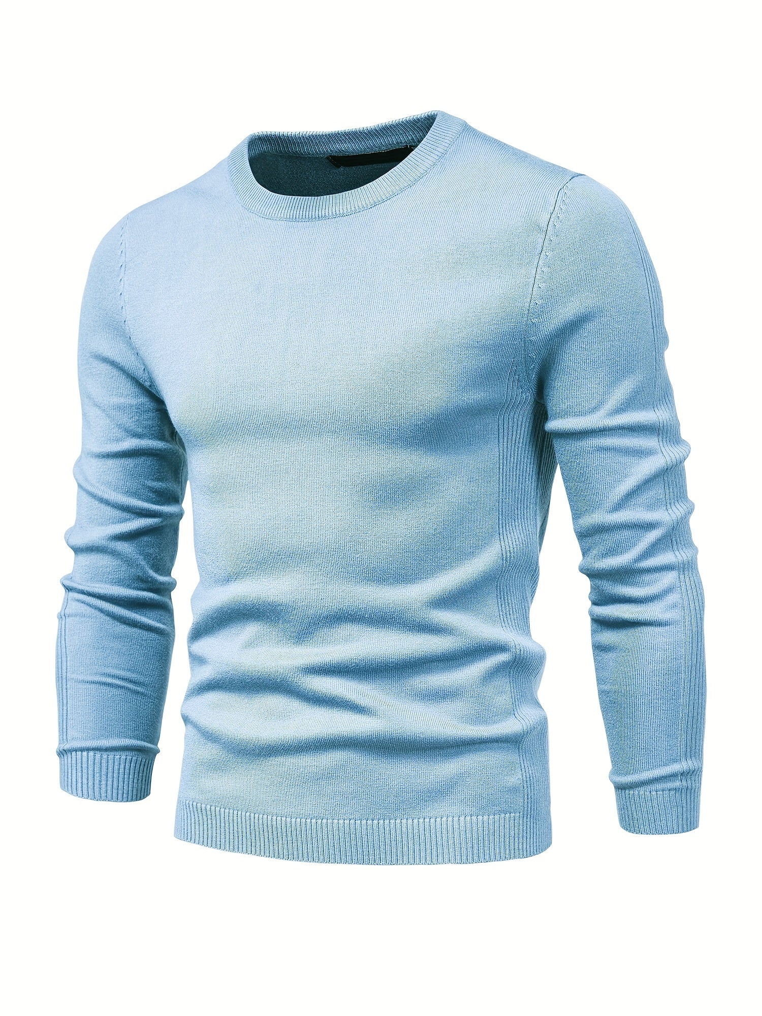 Men's Crew Neck Slim Fit Knit Sweater