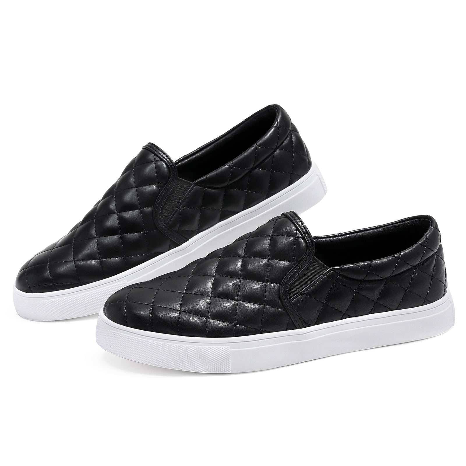 Women's Quilted Flat Loafers Casual Slip On Shoes