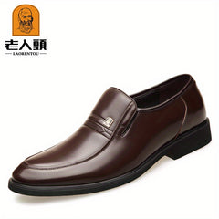 LAORENTOU Men's Leather Dress Shoes Lightweight Formal Shoes