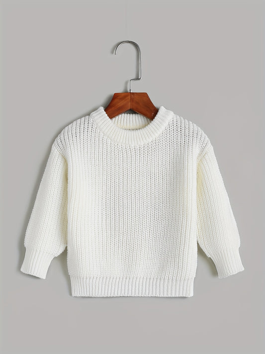 Girls Long Sleeve Knitted Pullover Top