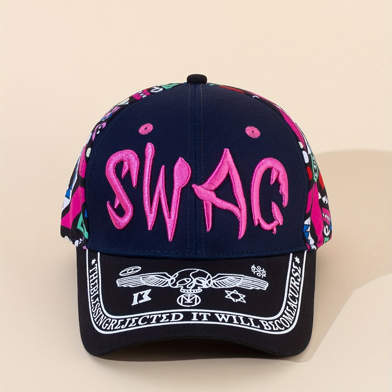 Hip Hop Graffiti Baseball Cap Y2K Gothic Letter Embroidery Dad Hats Unisex