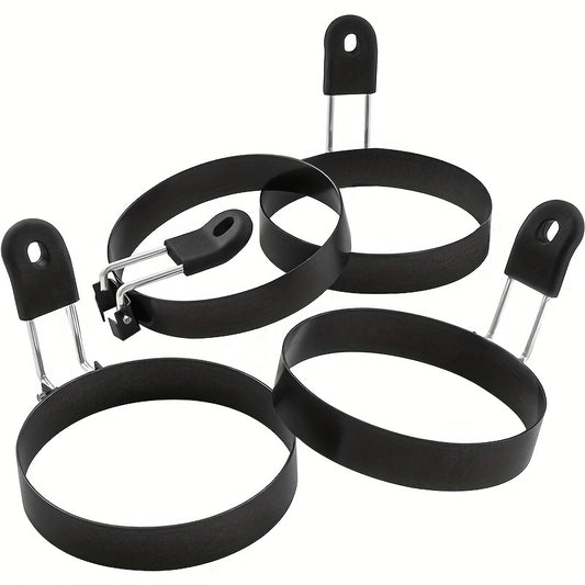 Stainless Steel Nonstick Egg Ring Set - Anti-Scalding Mold for Pancakes Cooking