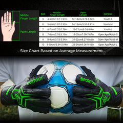 Goalie Gloves Fingersave 4mm Latex Soccer Gloves
