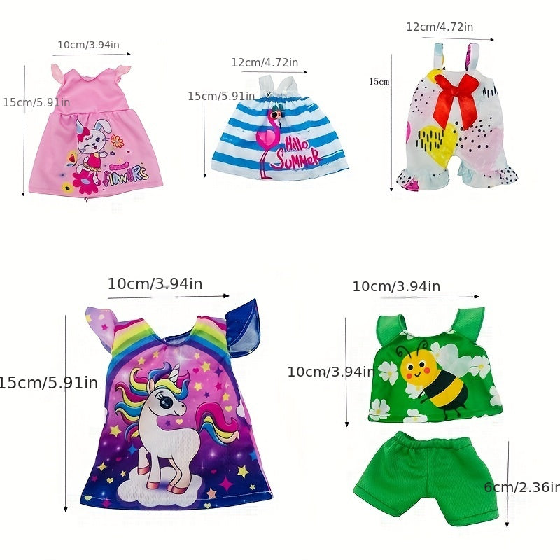 5 Sets Doll Clothes for 25.4 cm Baby Dolls