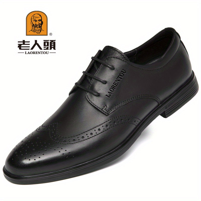 LAORENTOU Men's Brogue Lace Up Dress Shoes