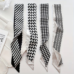 Classic Twilly Scarf for Women Hair Tie Neckwear