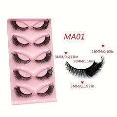 Fluffy 3D Wispy Strips Lashes False Eyelashes Natural Look