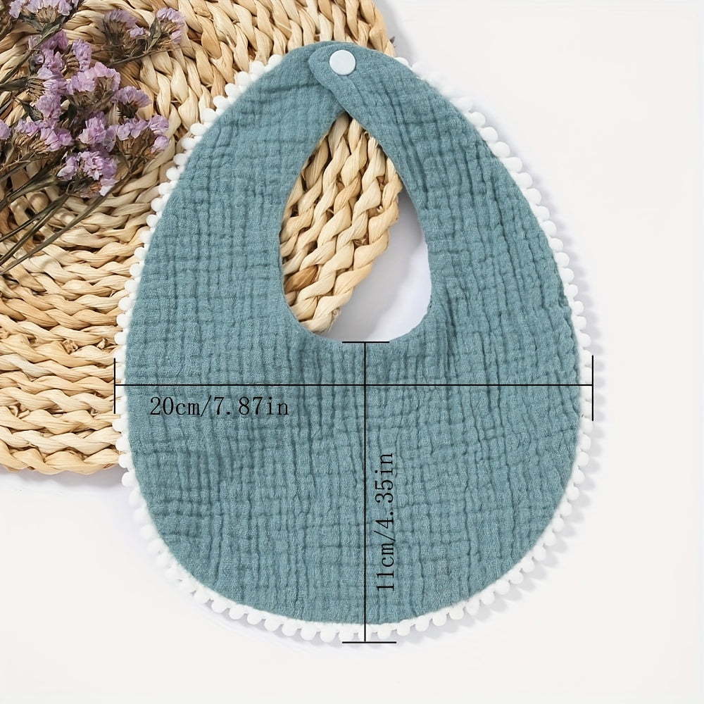 6Pcs Baby Lace Ball Cotton Bib Saliva Towel