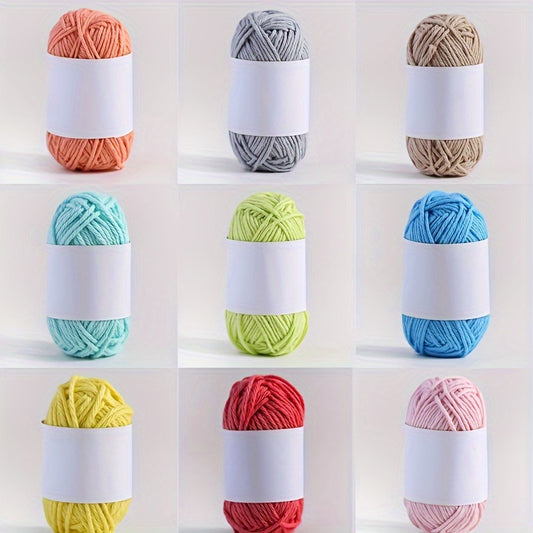 9pcs Multicolor Yarn Crochet Craft Yarn for Hand Knitting Crocheting 10g