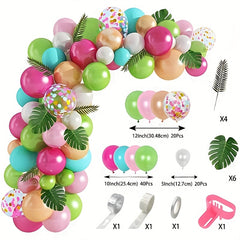Tropical Hawaii Balloons Arch Garland Kit Wedding Party Decorations