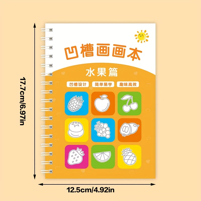 Reusable 3D Groove Writing Board for Learning Numbers & Letters
