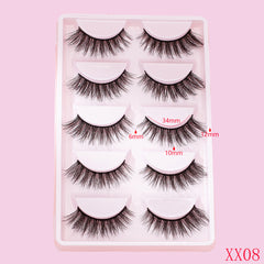 5 Pairs Natural Look False Eyelashes Fluffy Wispy Lashes