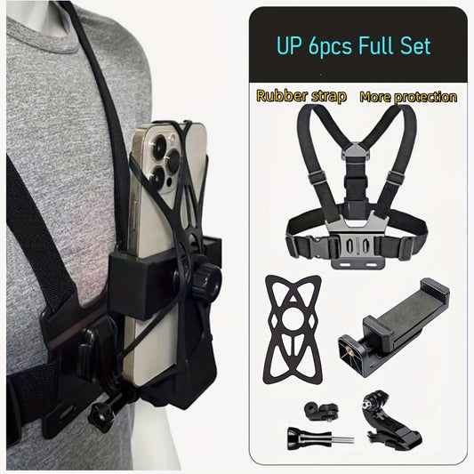 Mobile Phone Chest Strap Mount for POV Vlogging - GoPro Compatible