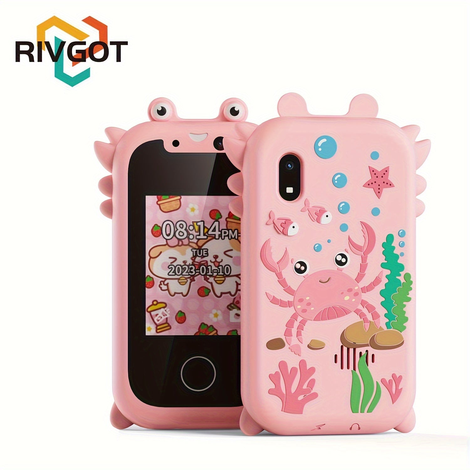 RIVGOT Kids' Touchscreen Learning Camera Toy with Dual Cameras