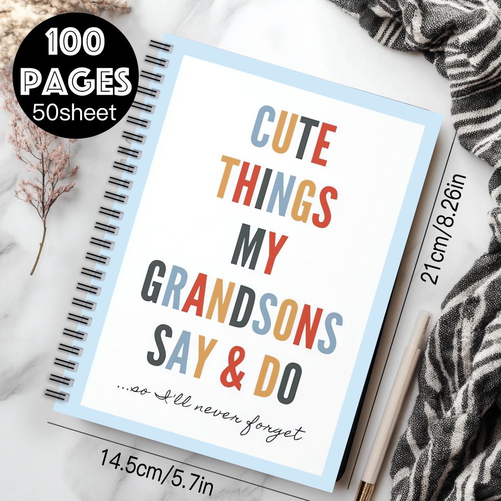 Grandparents Spiral Notebook Journal for Grandma Memory Book Mother's Gift