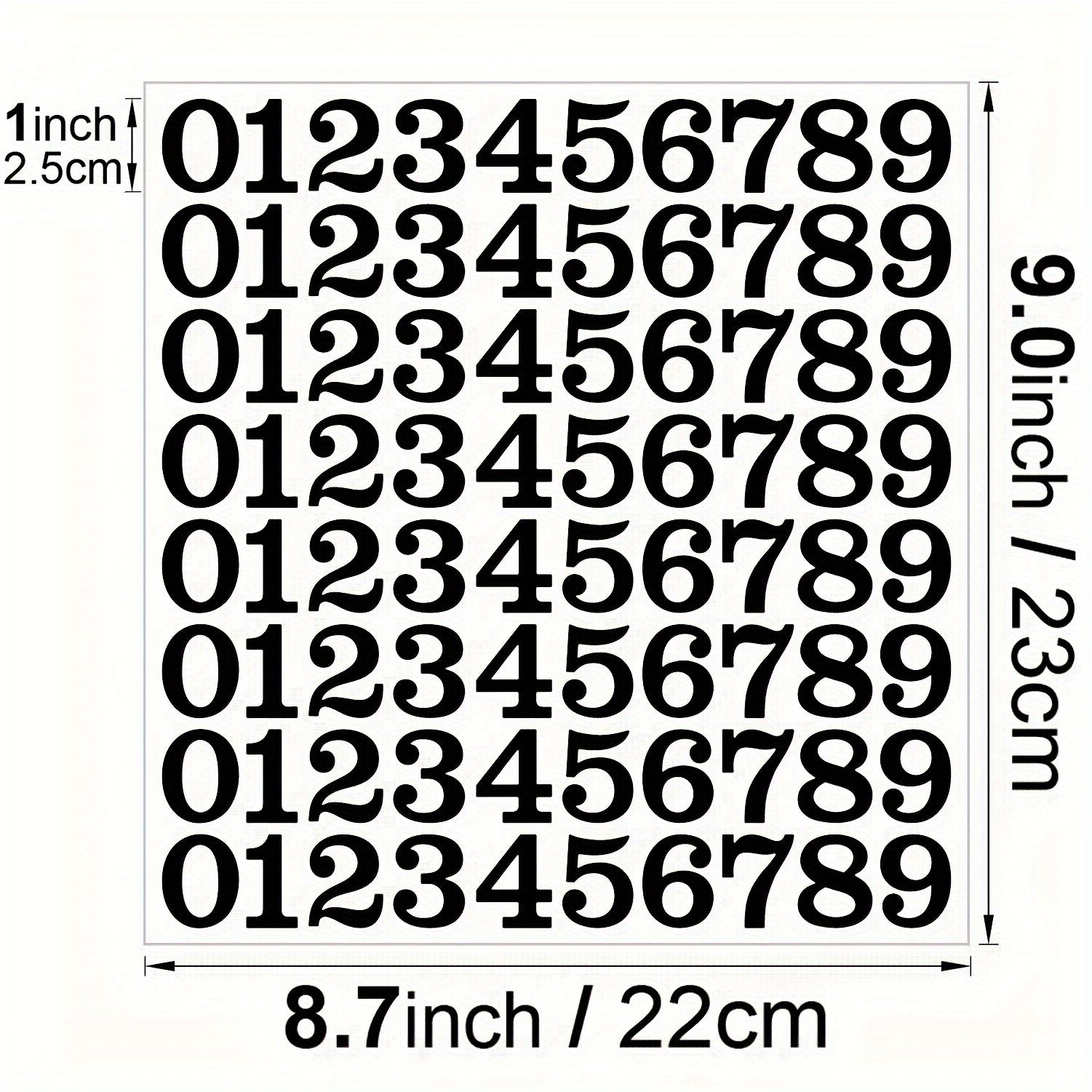 Cartoon Number Stickers Self Adhesive for Office Classroom Car Party