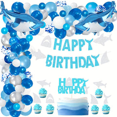 6pcs Large Shark Balloons Ocean Animal Theme Party Supplies