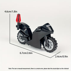 ABS Motorcycle Building Block Assembly Toy - Christmas & Halloween Scene