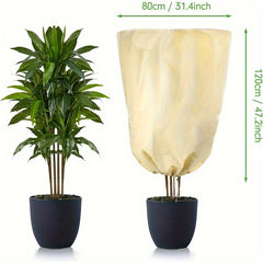 Winter Plant Cold Cover Non-woven Drawstring Zipper Frost Protection