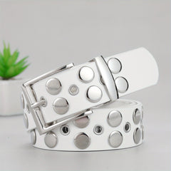 Men's Large Size Pure Belt Punch Versatile Square