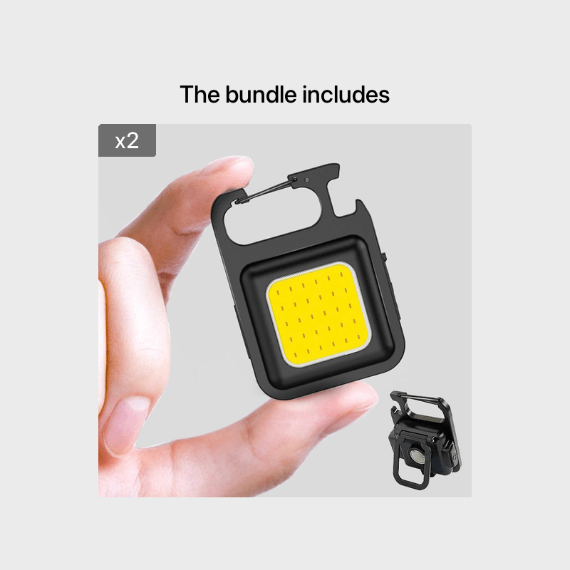 Portable Keychain Light Rechargeable Pocket Flashlight for Outdoor Camping