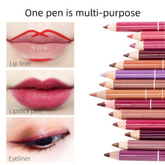 Waterproof Matte Lipstick & Eyeliner Pencil Kit