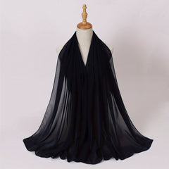 Chiffon Scarf Hijab Shawl Casual Head Wrap Turban Windproof Outdoor Travel