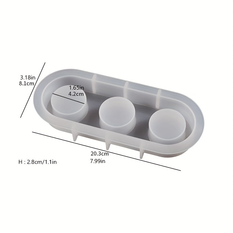 Cylindrical Candle Holder Silicone Mold for DIY Aroma Ornament Grinder