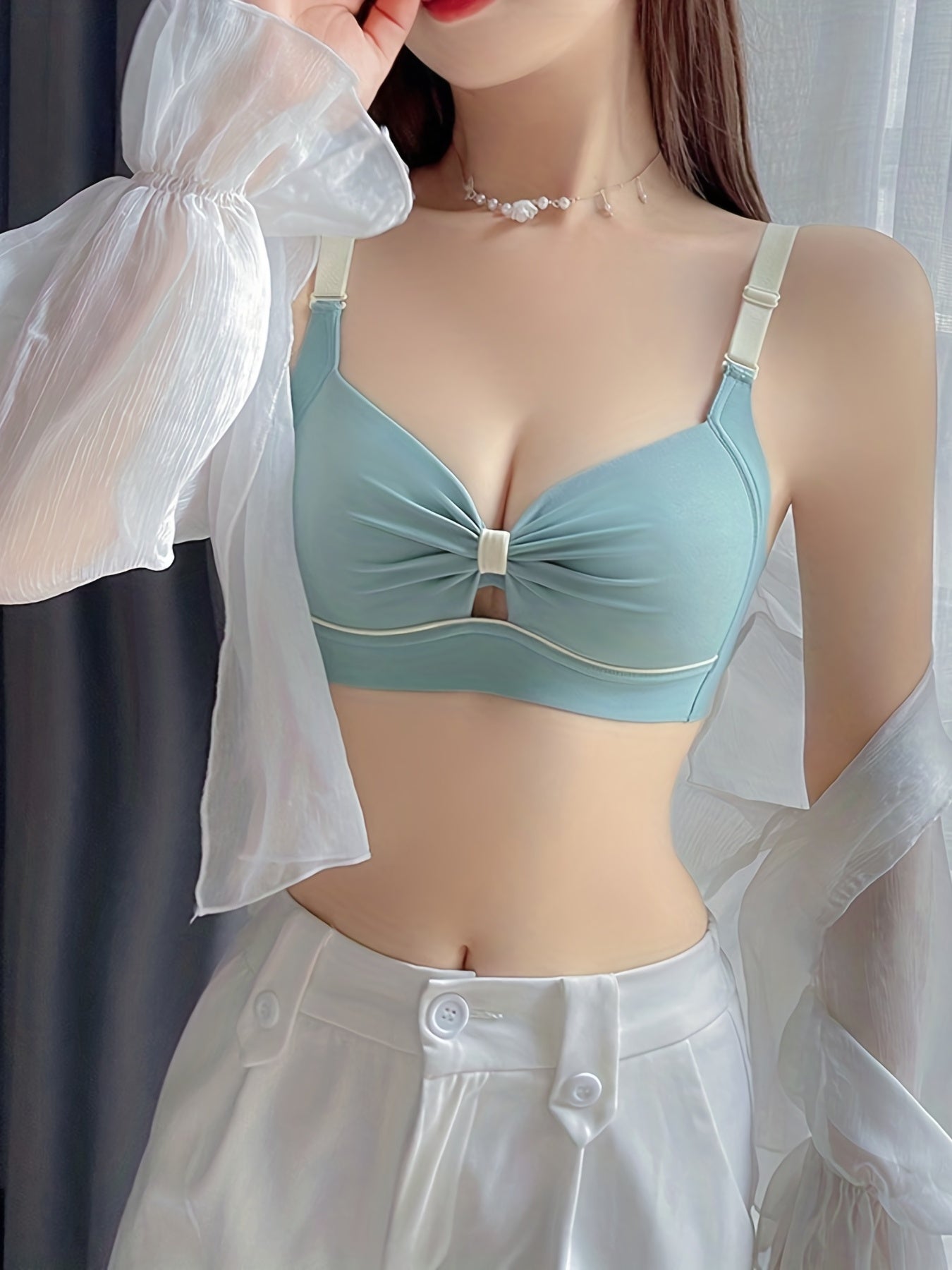 Colorblock Wireless Bra Push Up Intimates