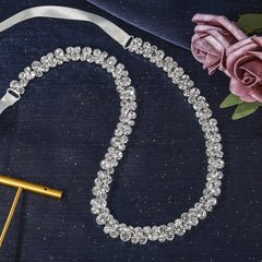 Sparkling Rhinestone Bridal Waist Belt for Brides