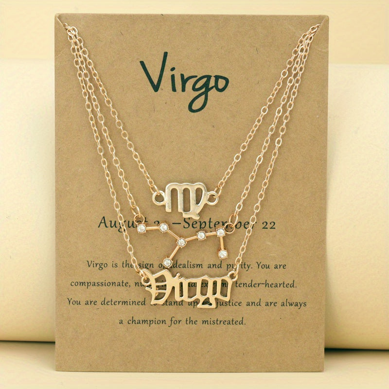 Zodiac Symbols Thin Chain Anklet Friendship Bracelet Gift For Women