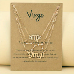 Zodiac Symbols Thin Chain Anklet Friendship Bracelet Gift For Women