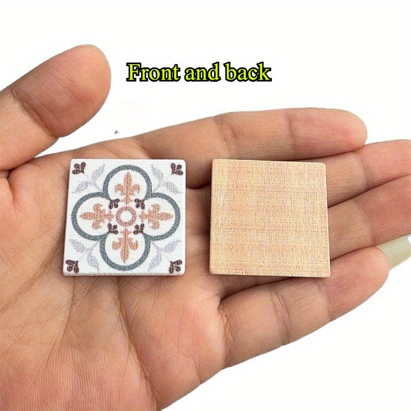 Mini Wood Floor Decoration with Mixed Patterns for Dollhouse