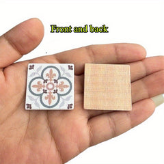 Mini Wood Floor Decoration with Mixed Patterns for Dollhouse