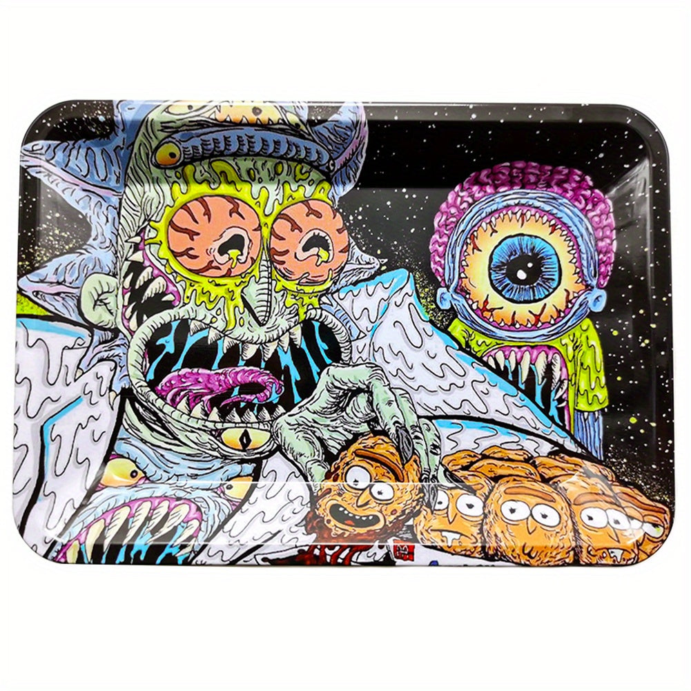 Metal Rolling Tray Fun And Gift Ideal Accessory For Home Or Travel 18.03cm X 11
