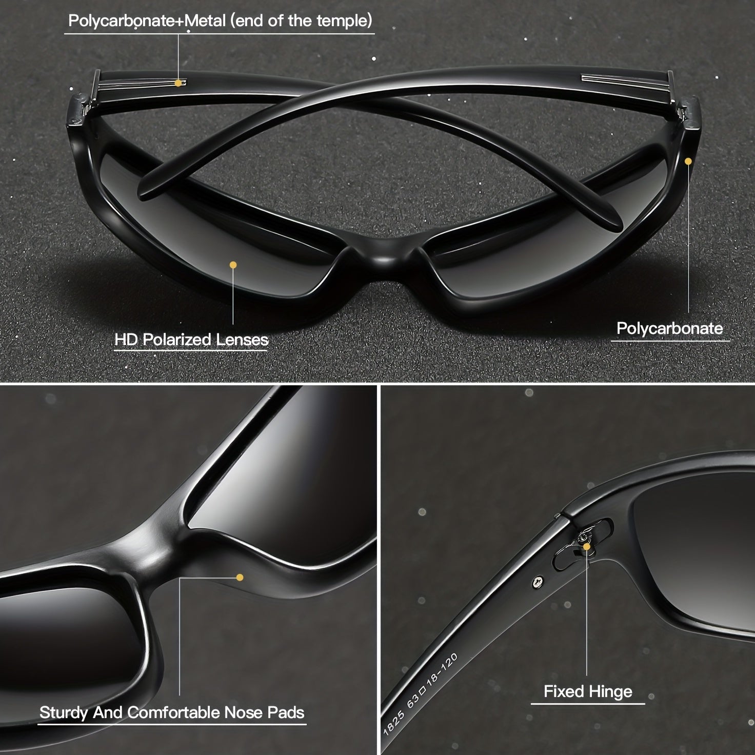 Polarized Retro Sports Sunglasses For Men Women UV Protection