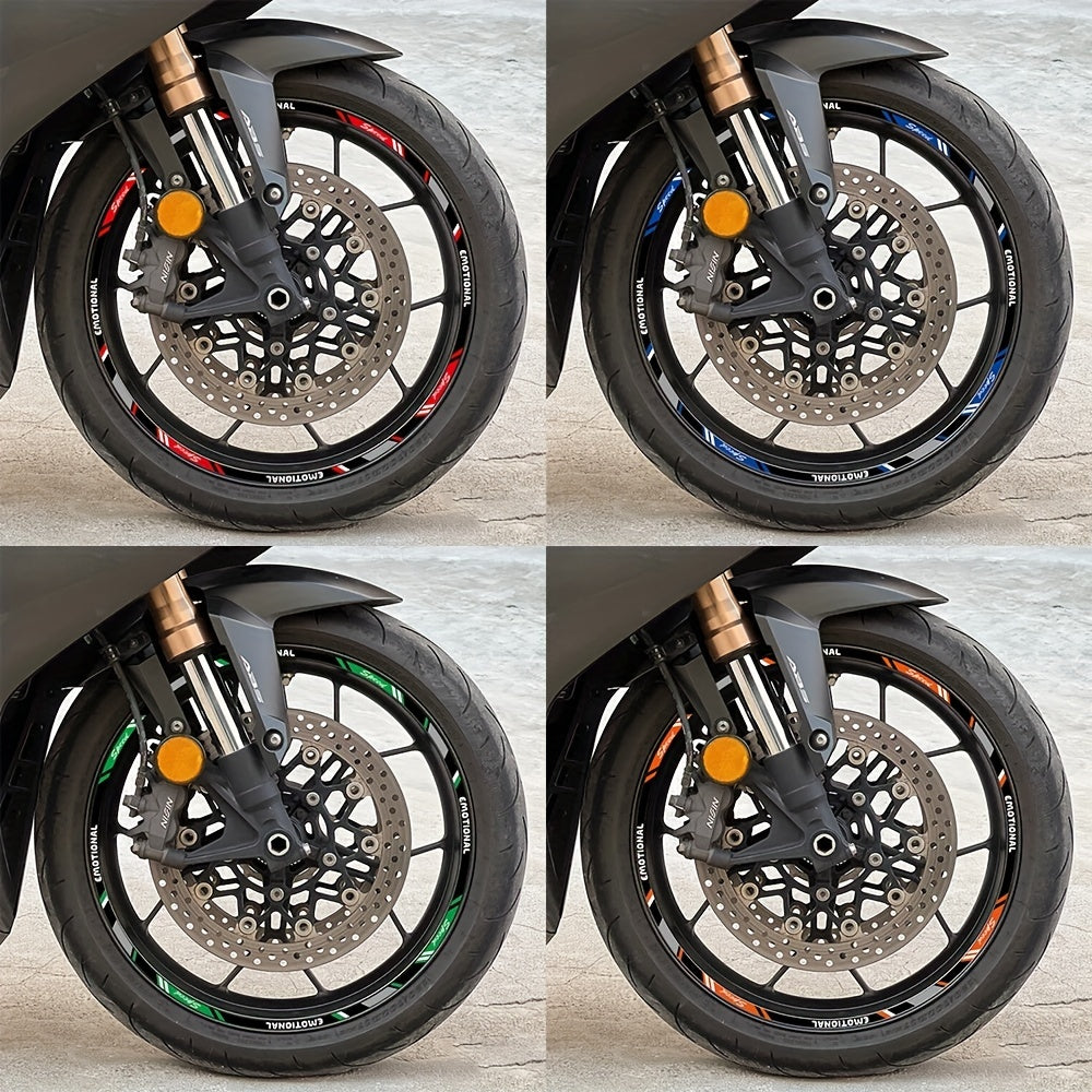 Motorcycle Wheel Hub Sticker Reflective Waterproof Creative Decal