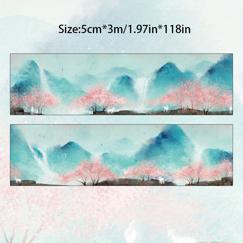 Landscape Washi Paper Stickers Pack 3m