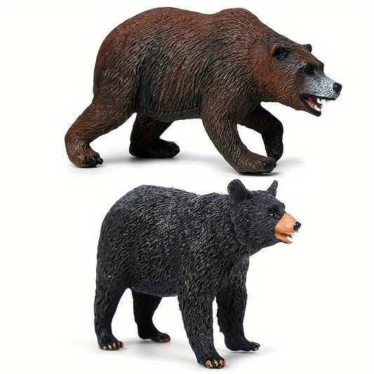 Brown Bear Animal Model Doll Game Decoration Collection Bonsai Props