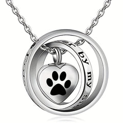 Pet Memorial Necklace Heart Pendant Cremation Urn Ashes Jewelry