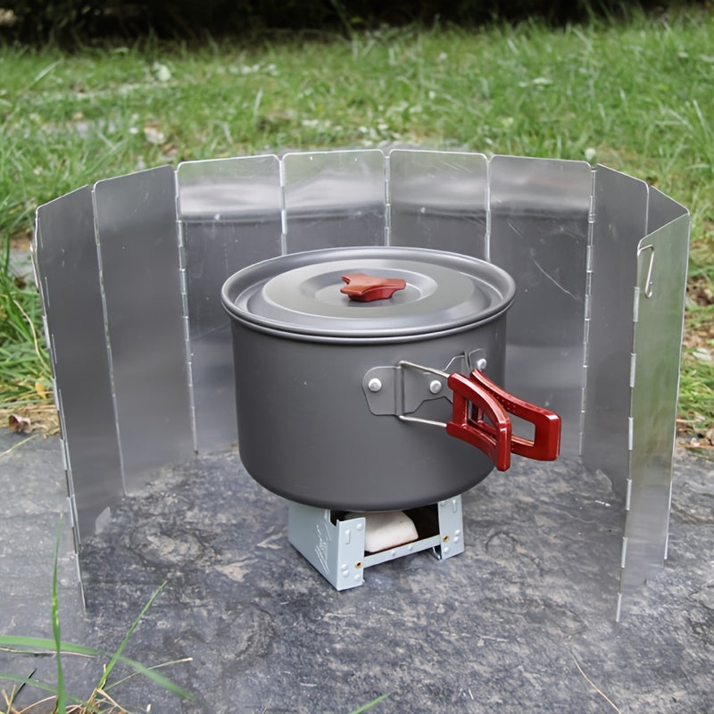 Portable Camp Stove Windscreen with Secure Latch