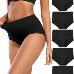 5 Seamless Solid Briefs Comfy Stretchy Intimates Panties Lingerie
