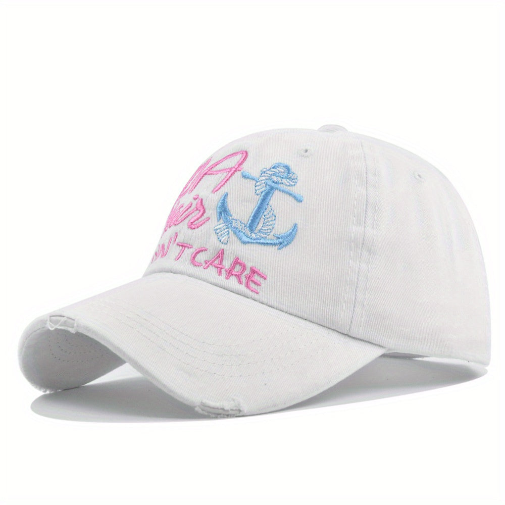 Men's Embroidered Baseball Cap Couple Hat Vintage Peaked Cap