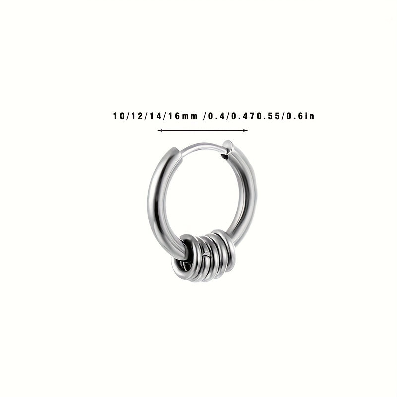 Stainless Steel Spring Clip Earrings Casual Earrings