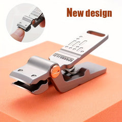 Crocodile Shaped Nail Clipper & File Set, High Steel, Portable & Ultra-thin