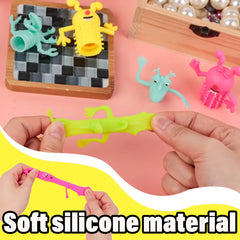 20pcs Monster Stretchy Fidget Finger Puppets Soft Rubber Dolls for Party