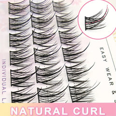 C Curl 30 Cluster False Eyelashes 11 13mm Segmented Lashes