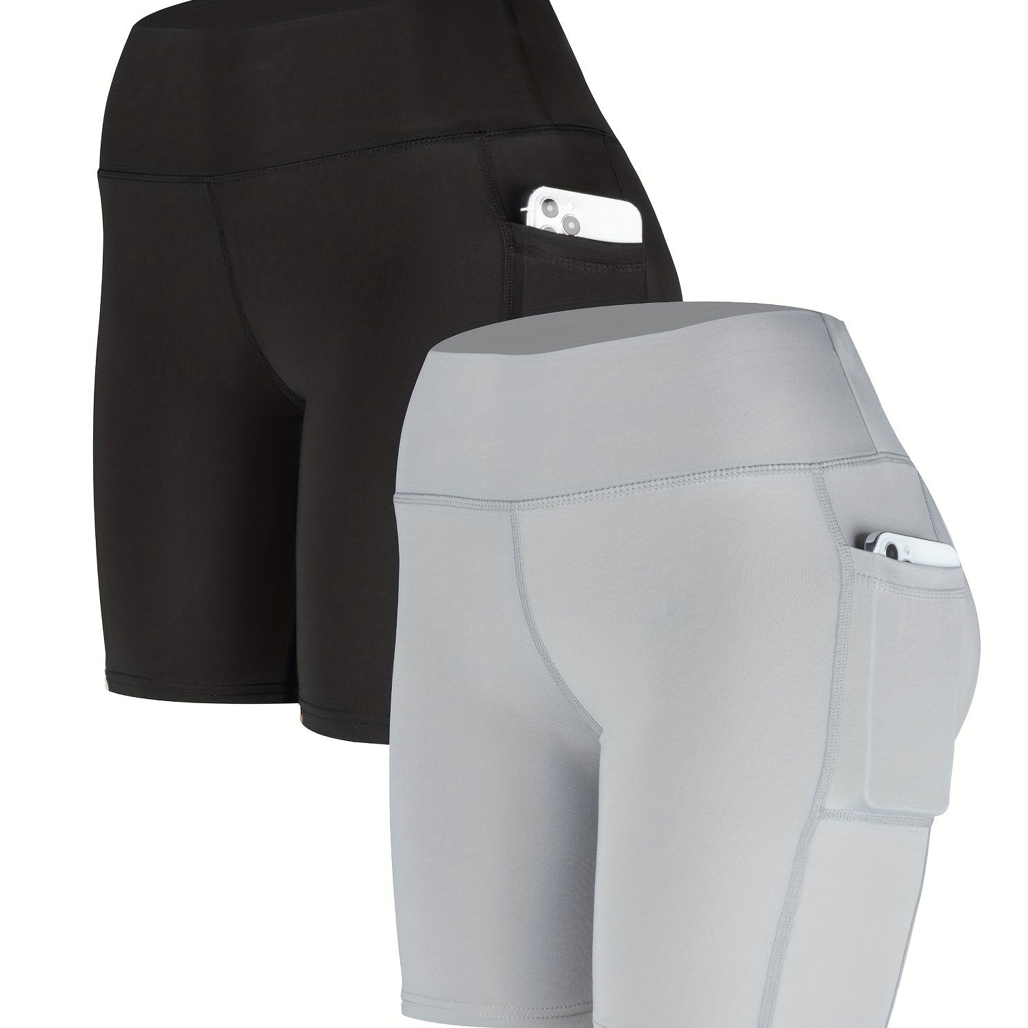 Women's Summer Butt Lifting Biker Shorts with Pockets for Sports & Yoga