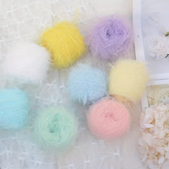 Soft Long Hair Mink Fur Hand Knitted DIY Sweater Coat Bag Doll Material Thread