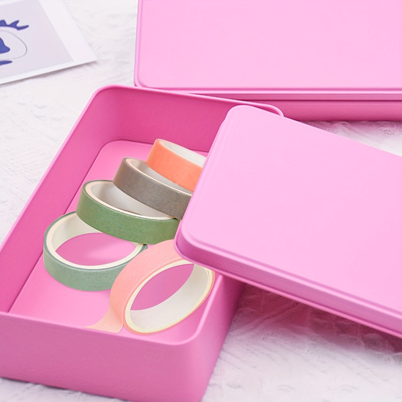 Rectangular Storage Tinplate Box Single with Lid